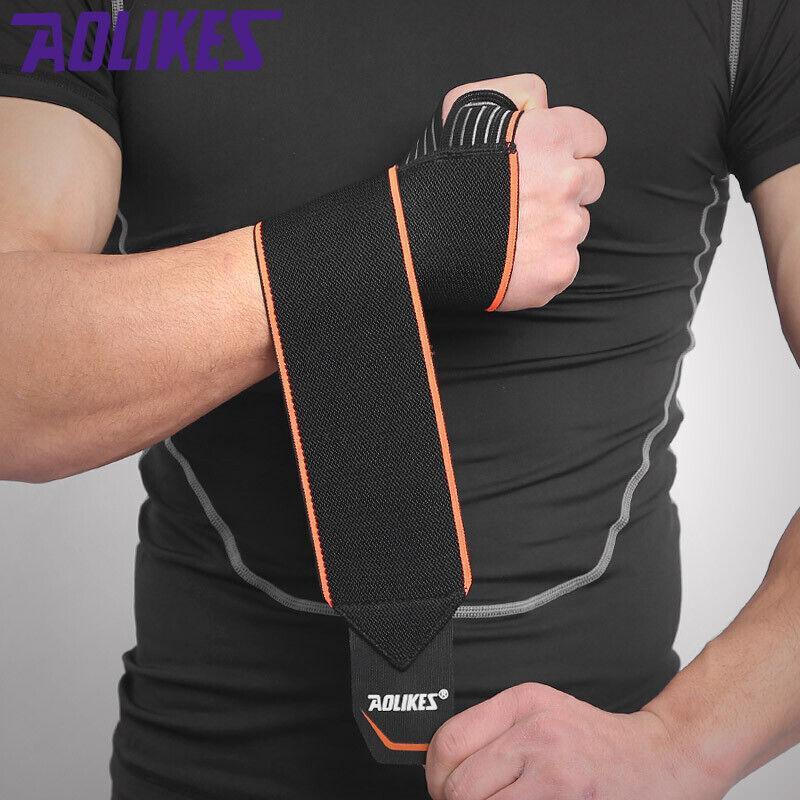 Aolikes 1 Pair Adjustable Wrist Support Wrap Strap Compression Hand Brace Au - Red (1 Pair)