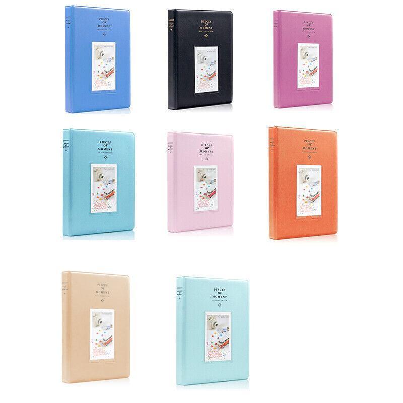 128 Pockets Album Case Storage For Polaroid Photo FujiFilm Camera Film - Lake Blue