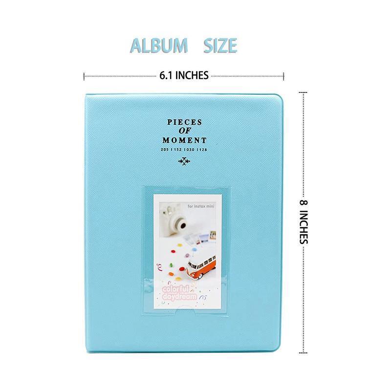 128 Pockets Album Case Storage For Polaroid Photo FujiFilm Camera Film - Royal Blue