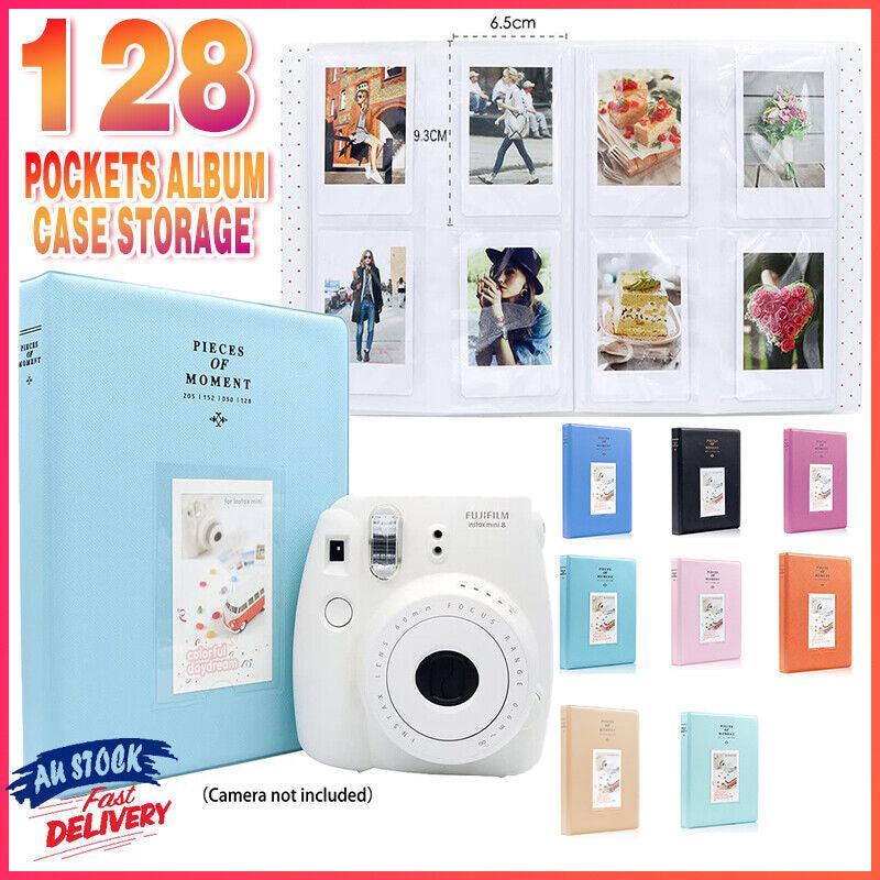 128 Pockets Album Case Storage For Polaroid Photo FujiFilm Camera Film - Beige