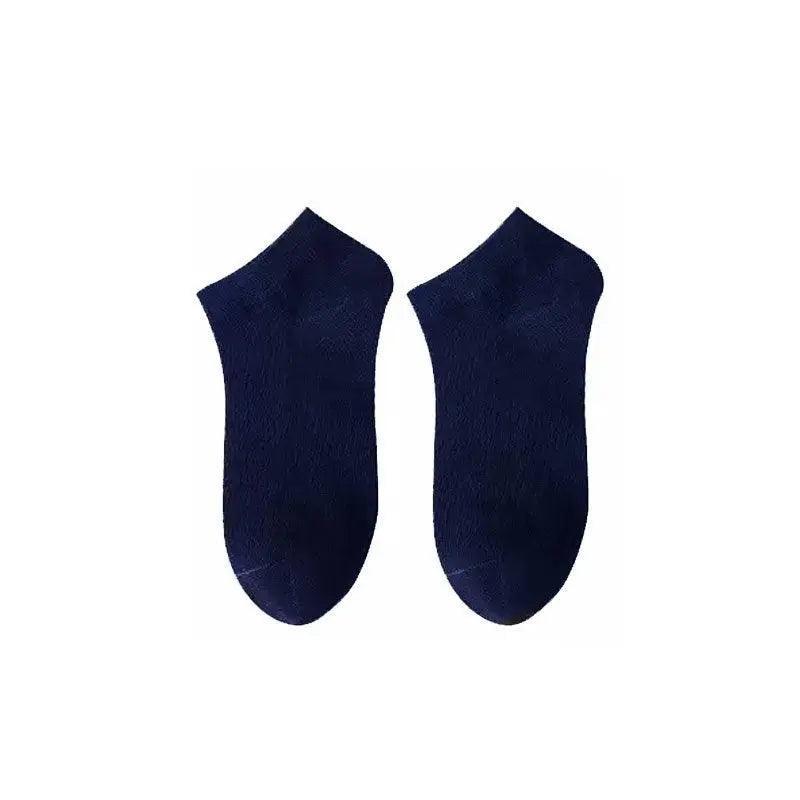 5X Pairs Low Cut Socks Cotton Soft Breathable Non-Slip Casual Ankle - Dark Grey (5 Pairs)