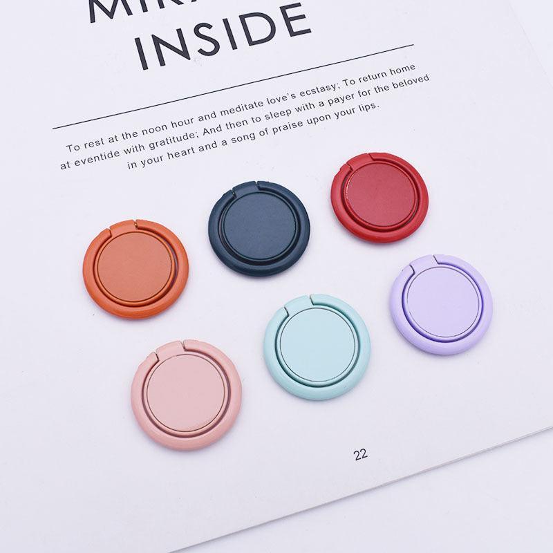 NEW 1PC Ring Mobile Phone Holder Solid Color Ring Bracket 360 Rotation - Orange