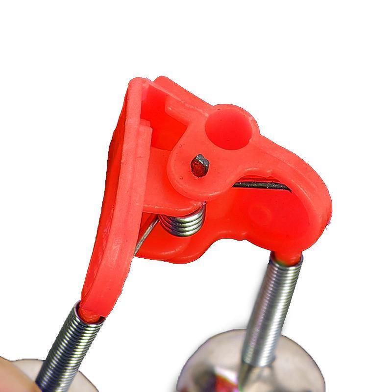 Up To 100PCS Best Bite Clip Fishing Alarm Bells Plastic Ring Double Rod Hot Red - 10PCS