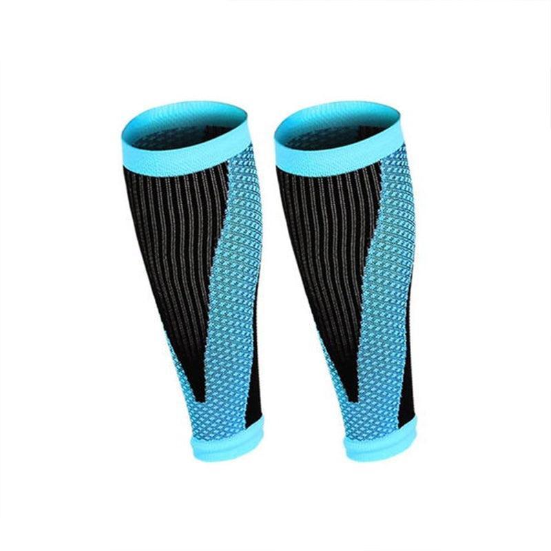 Aolikes L Size Compression Calf Sleeve Leg Brace Support Pain Relief Gym Running - Black