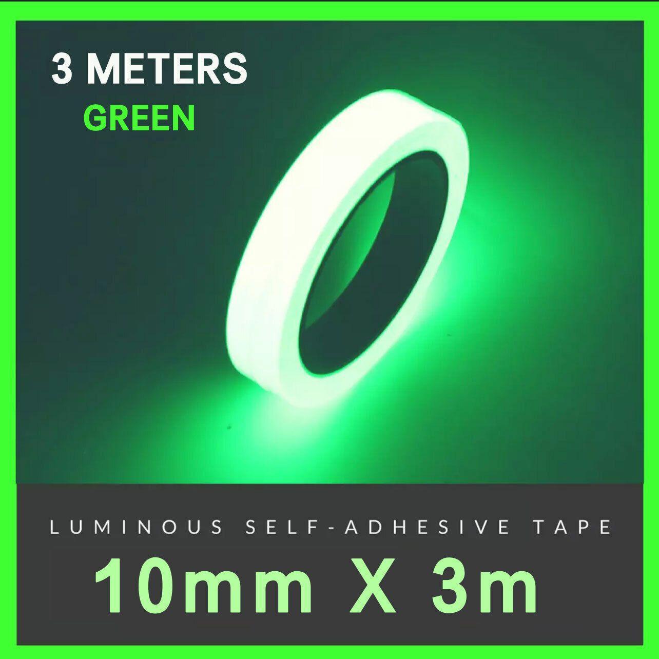 1cm x 3m Glow in the Dark Self-Adhesive Tape Fluorescent Decorative Strip - Red 1cm*3m