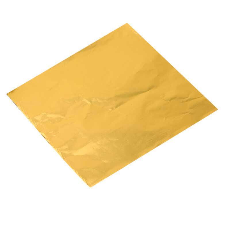 100PCS Tin Foil Aluminium Wrapping Square Chocolate Wrappers 15CM - Purple/Gloss