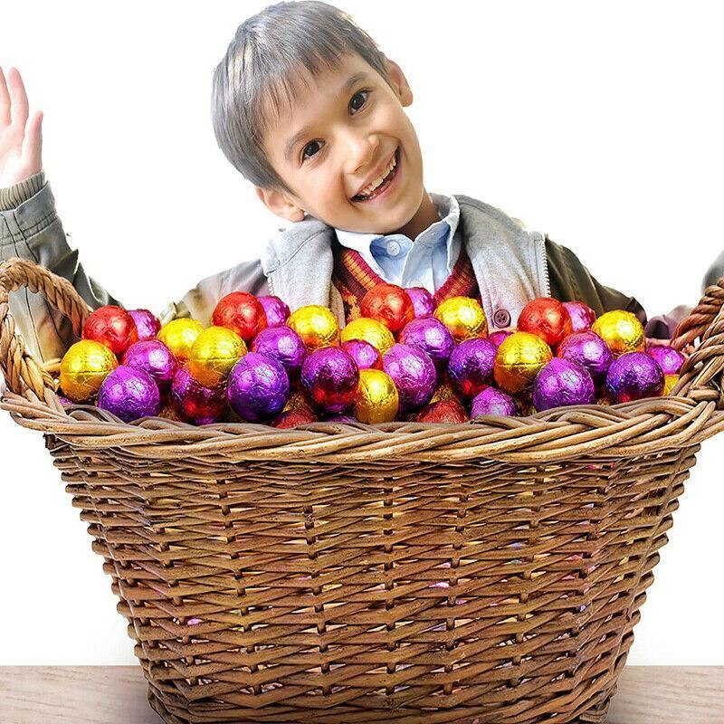 100PCS Tin Foil Aluminium Wrapping Square Chocolate Wrappers 10CM - Pink/Embossed