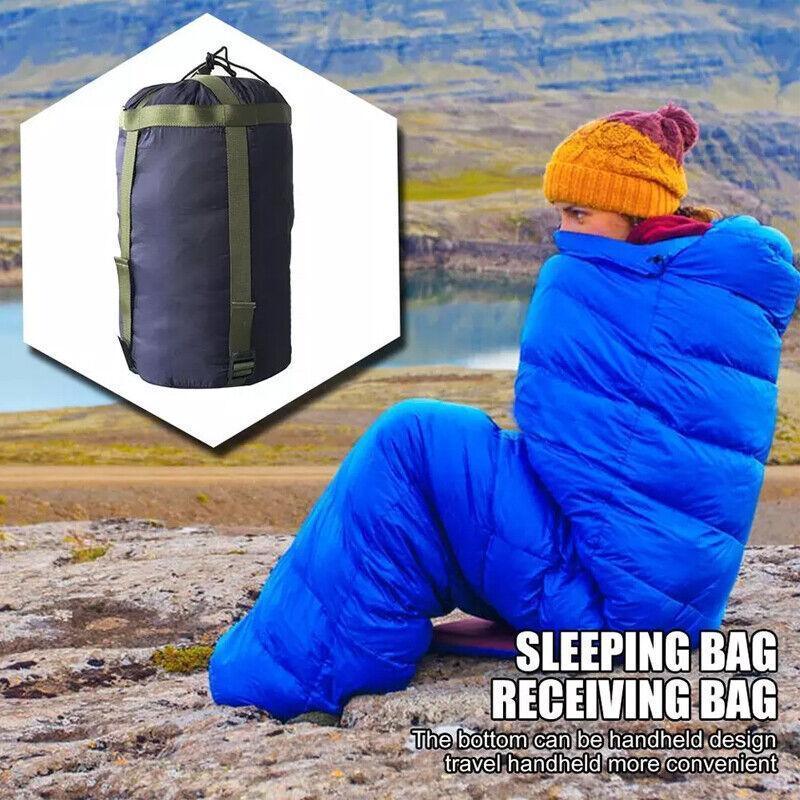 Waterproof Compression Stuff Sack Camping Storage Bag Outdoor Sleeping Bag - Army Green