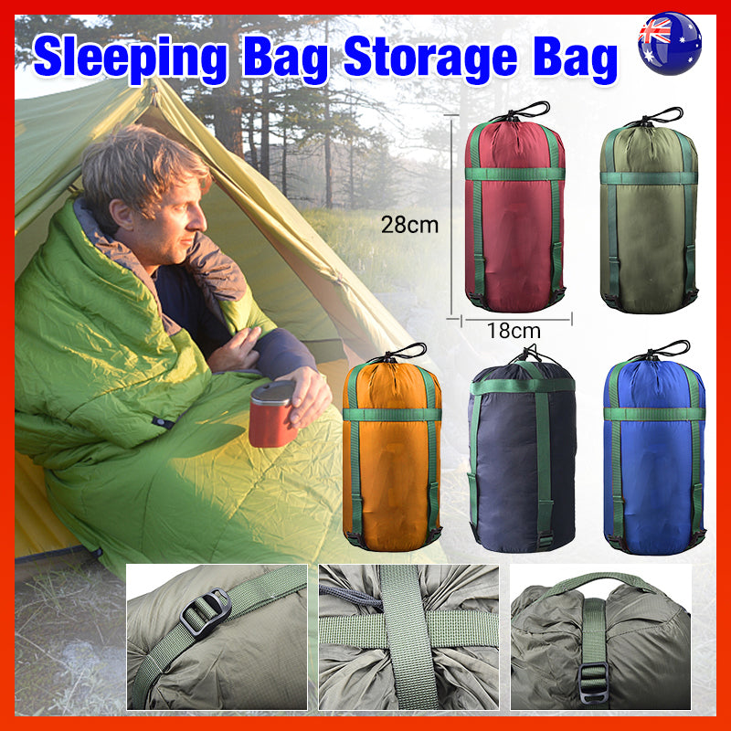 Waterproof Compression Stuff Sack Camping Storage Bag Outdoor Sleeping Bag - Lake Blue