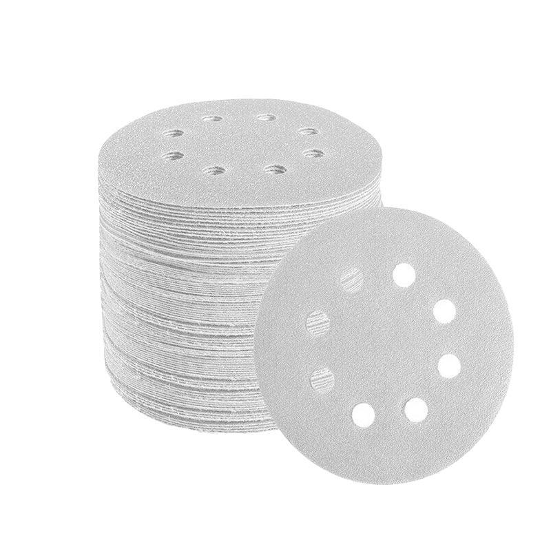 100x 123mm 6/8-Hole Sanding Discs Hook Loop Orbital Sander Pads 80 120 240 Grit - 320 Grits（8-Hole）