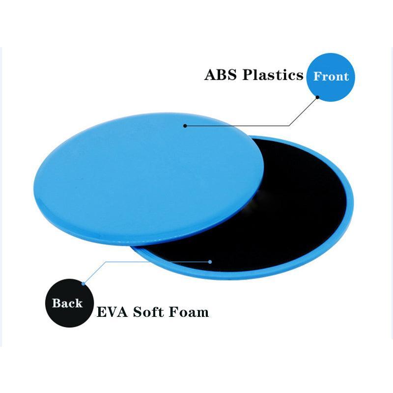 2PCS Core Sliding Discs Fitness Sliders for Home Gym Yoga Gliding Exercise 17cm - Black