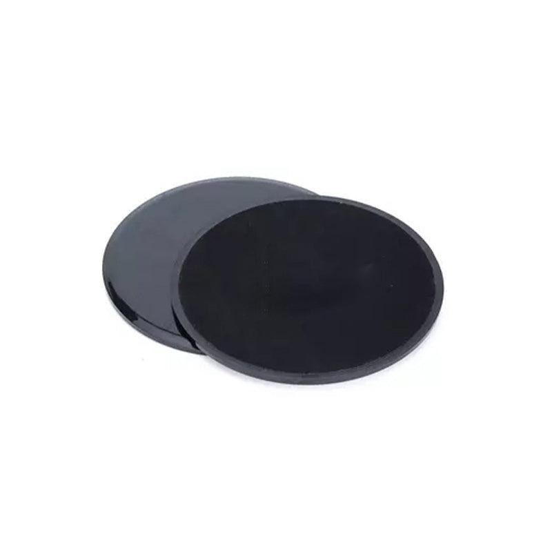 2PCS Core Sliding Discs Fitness Sliders for Home Gym Yoga Gliding Exercise 17cm - Black