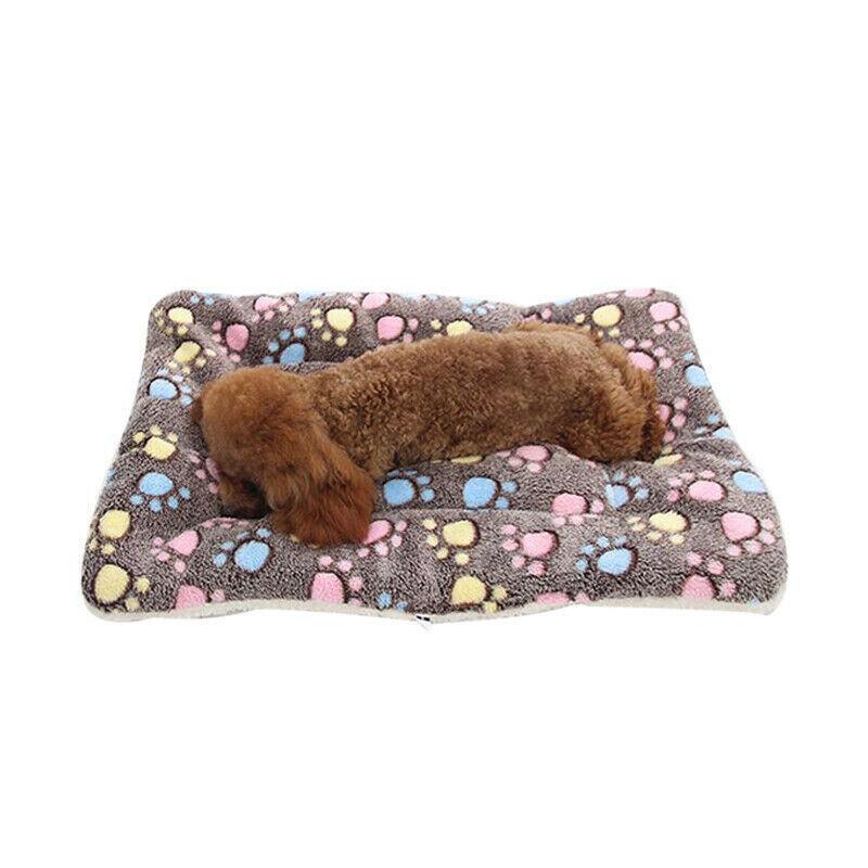L Size Puppy Dog Cat Cushion Mattress Blanket Bed Soft Warm Pad Winter Kennel House - Pink Bear