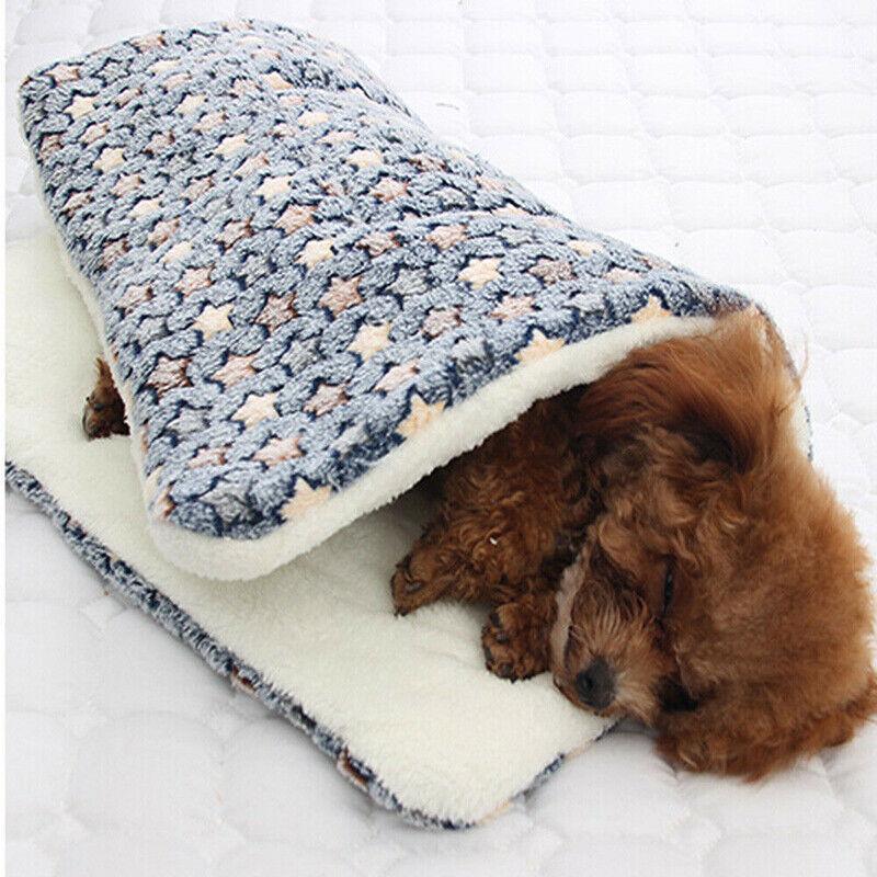 M Size Puppy Dog Cat Cushion Mattress Blanket Bed Soft Warm Pet Pad Winter Kennel House - Pink Bear
