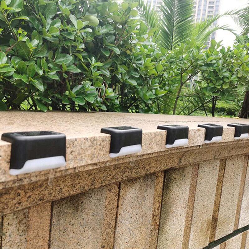 Solar Led Deck Lights Path Garden Patio Pathway Stairs Step Fence Lamp Outdoor - 4PCS