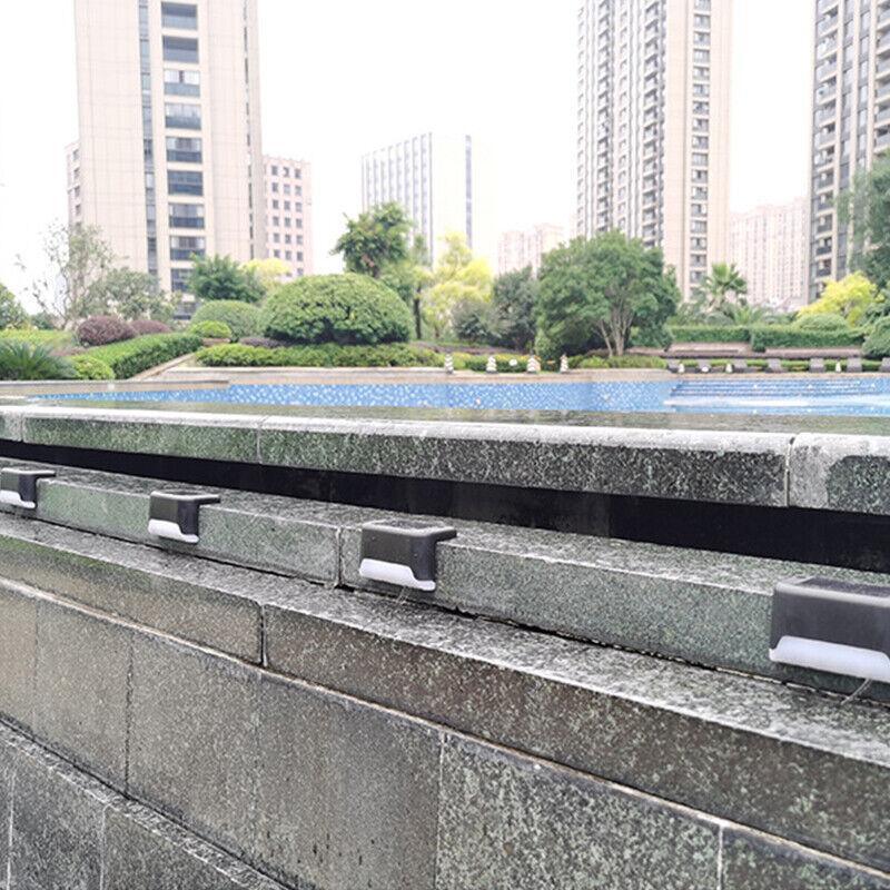 Solar Led Deck Lights Path Garden Patio Pathway Stairs Step Fence Lamp Outdoor - 4PCS