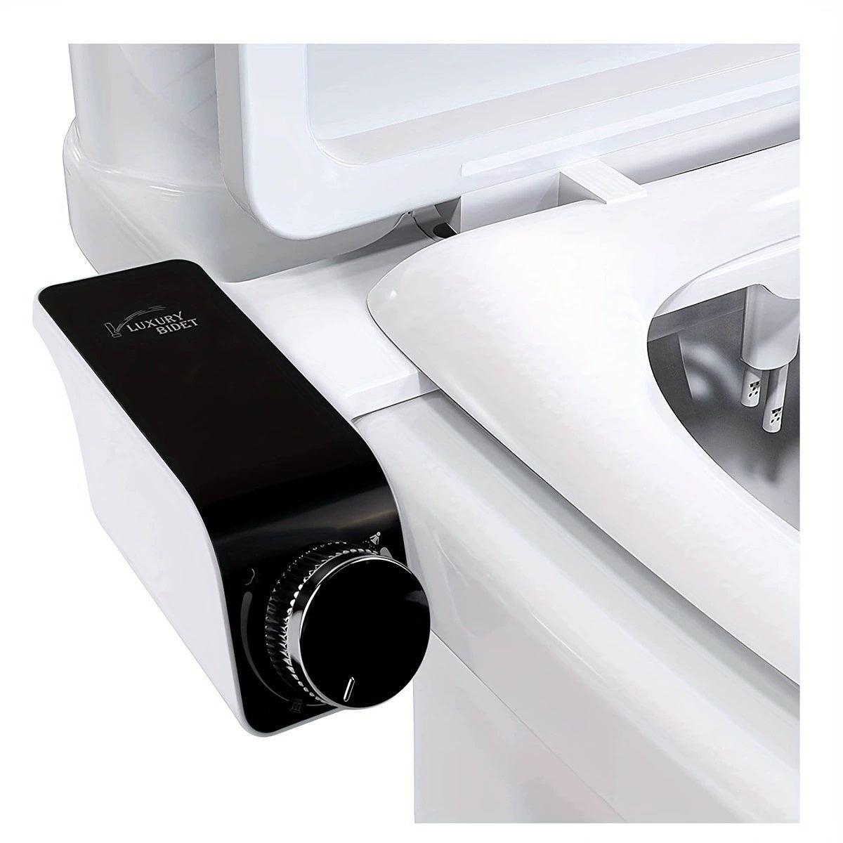 Bidet Toilet Seat Dual Nozzles Self-Cleaning Wash Hot Cold Mixer Water Sprayer - Cold & Hot Water