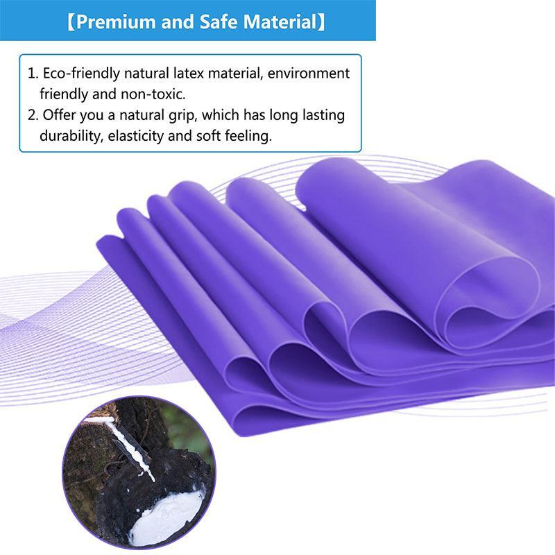 1.5m Elastic Yoga Stretch Resistance Bands Exercise Fitness Band Theraband - Purple