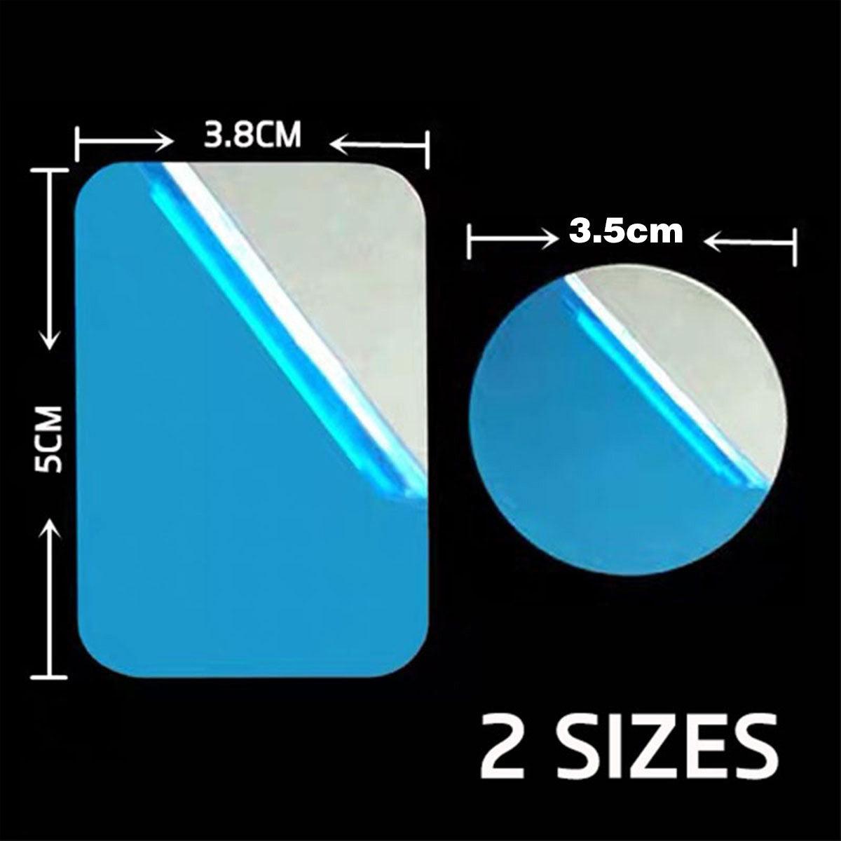 2X/8X Metal Plate Disc For Magnet Magnetic Car Dash Phone Gps Mount Stand Holder - 8x (4 Rectangular+4 Round)