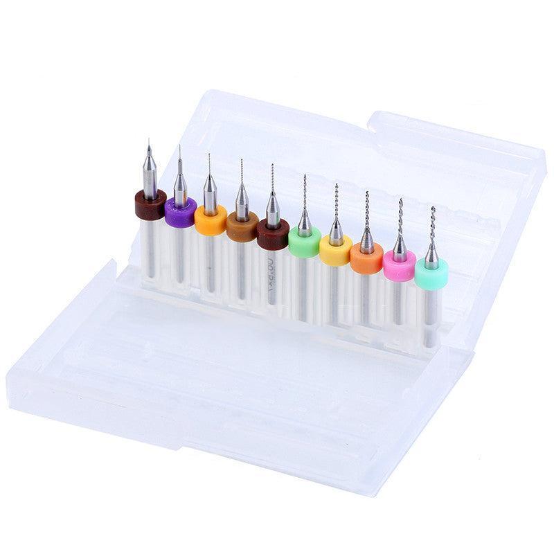 10X Tungsten Steel Micro Drill Bits 0.1-1.2mm for Rotary Tool - 0.3-1.2MM