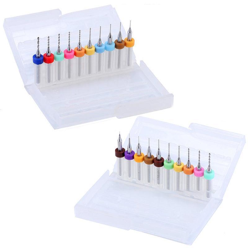 10X Tungsten Steel Micro Drill Bits 0.1-1.2mm for Rotary Tool - 0.1-1MM