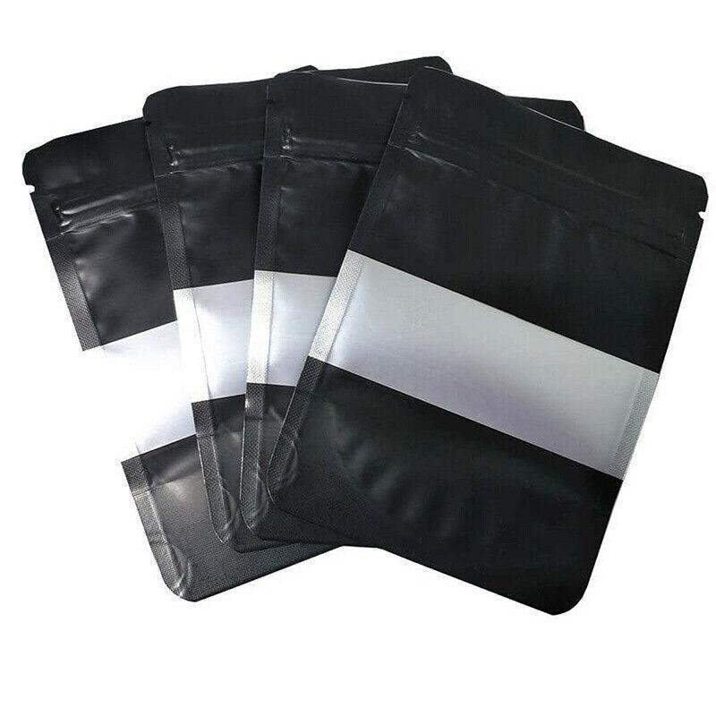 25PCS Stand Up Food Pouches with Clear Window Heat Seal Ziplock Foil Bags - 10x15+3cm