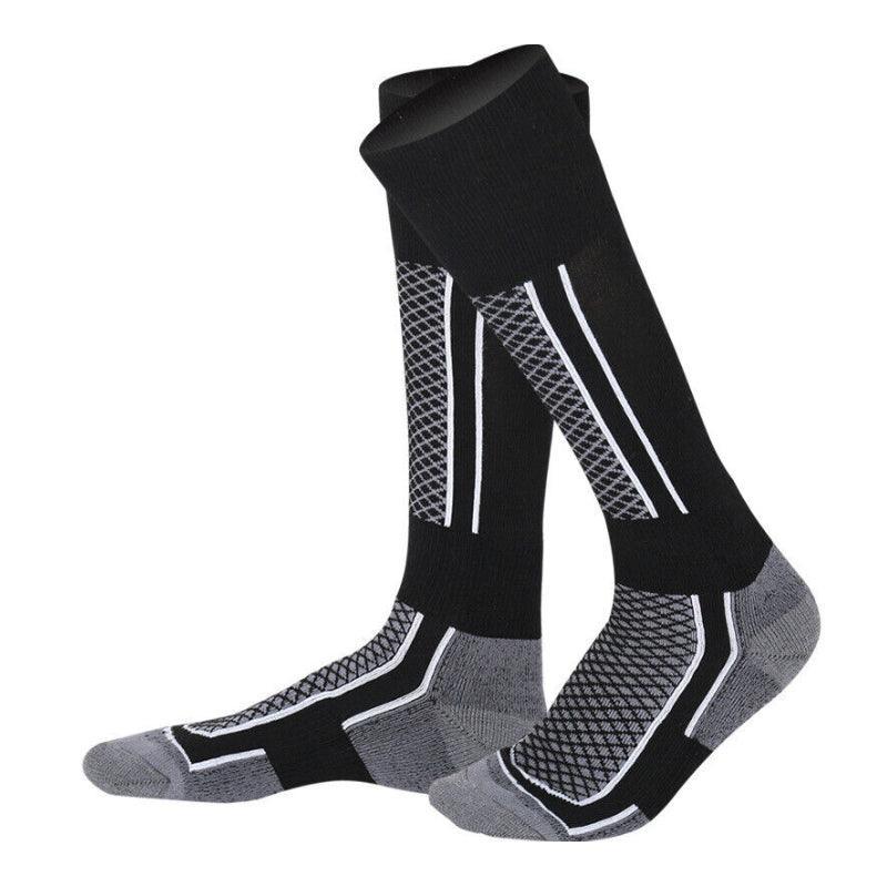 Men Women Long Warm Breathable Ski Socks Thicken Winter Sports Socks Au Stock - Purple&Black(33-39)