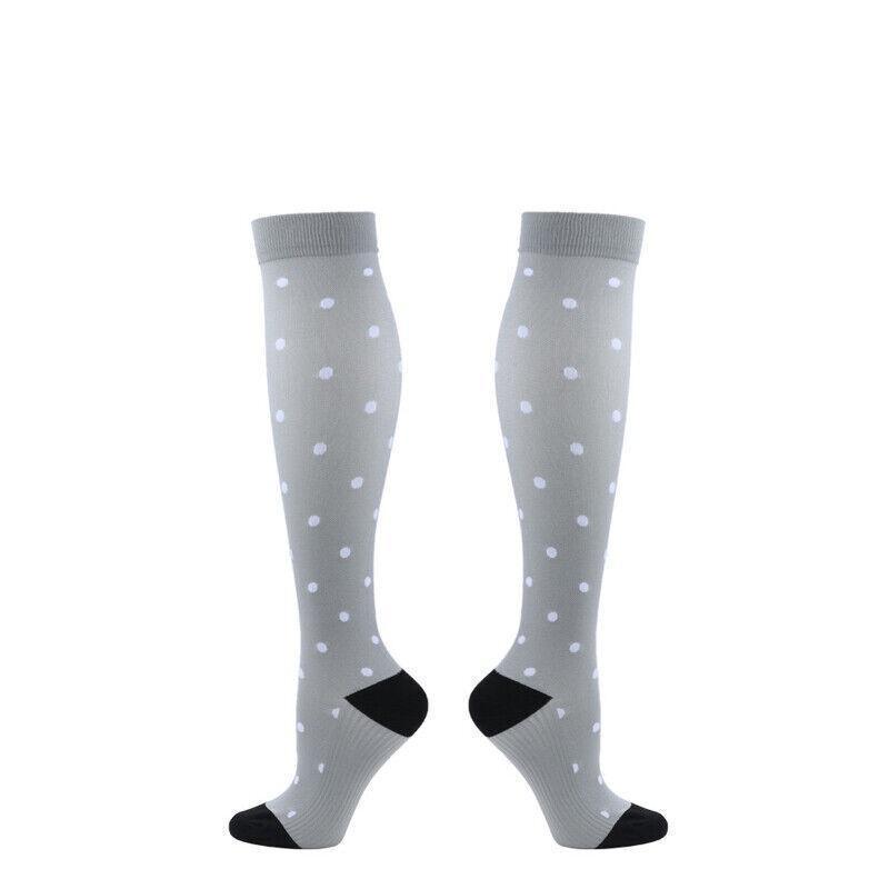 S/M Compression Socks Women Men Nursing Travel Stocking Sport Running - Colour Love