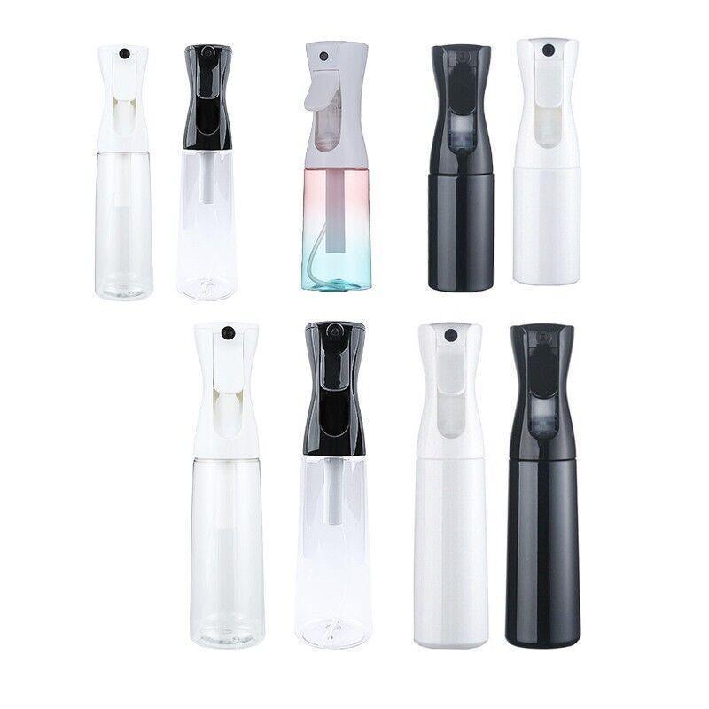 300ml Continuous Spray Bottle Ultra Fine Mist Dispenser Sanitizer Salon - Black&Transparents