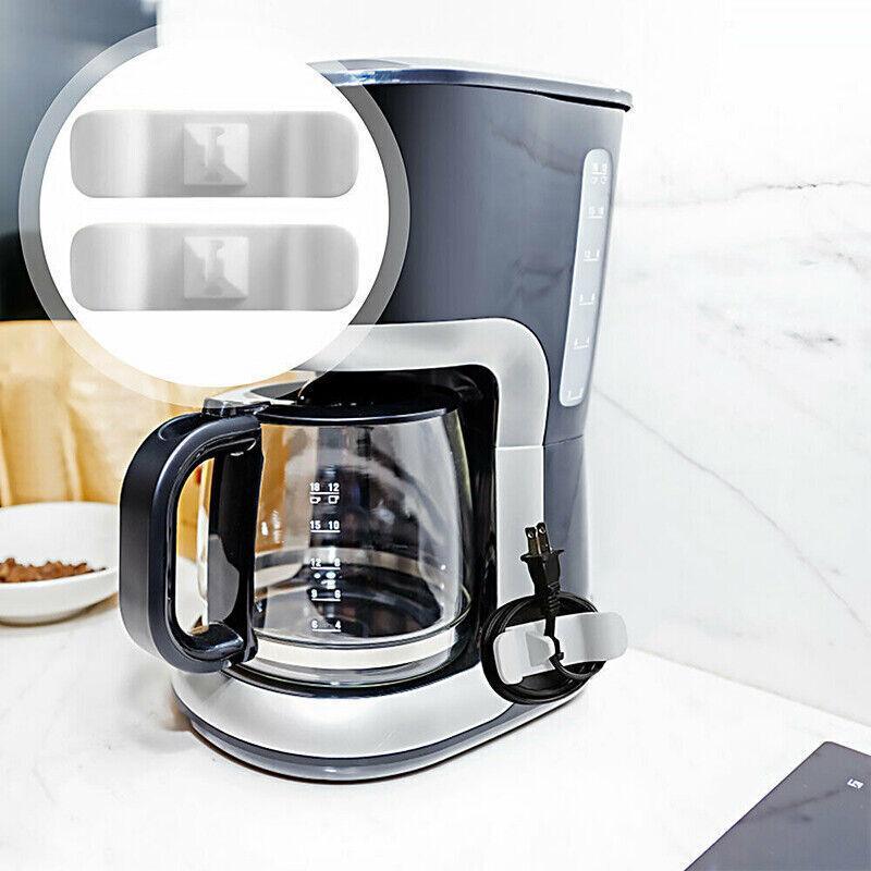 Cord Organizer Wrap Holder 4pcs Kitchen Appliance Cable Winder Adhesive Clip - 4PCS Black