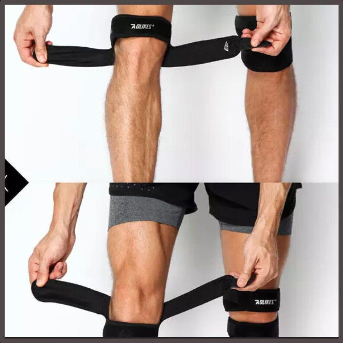 Knee Strap Running Jumper Patella Gel Support Brace Sport Protector Wrap Men - Grey *1 Unit