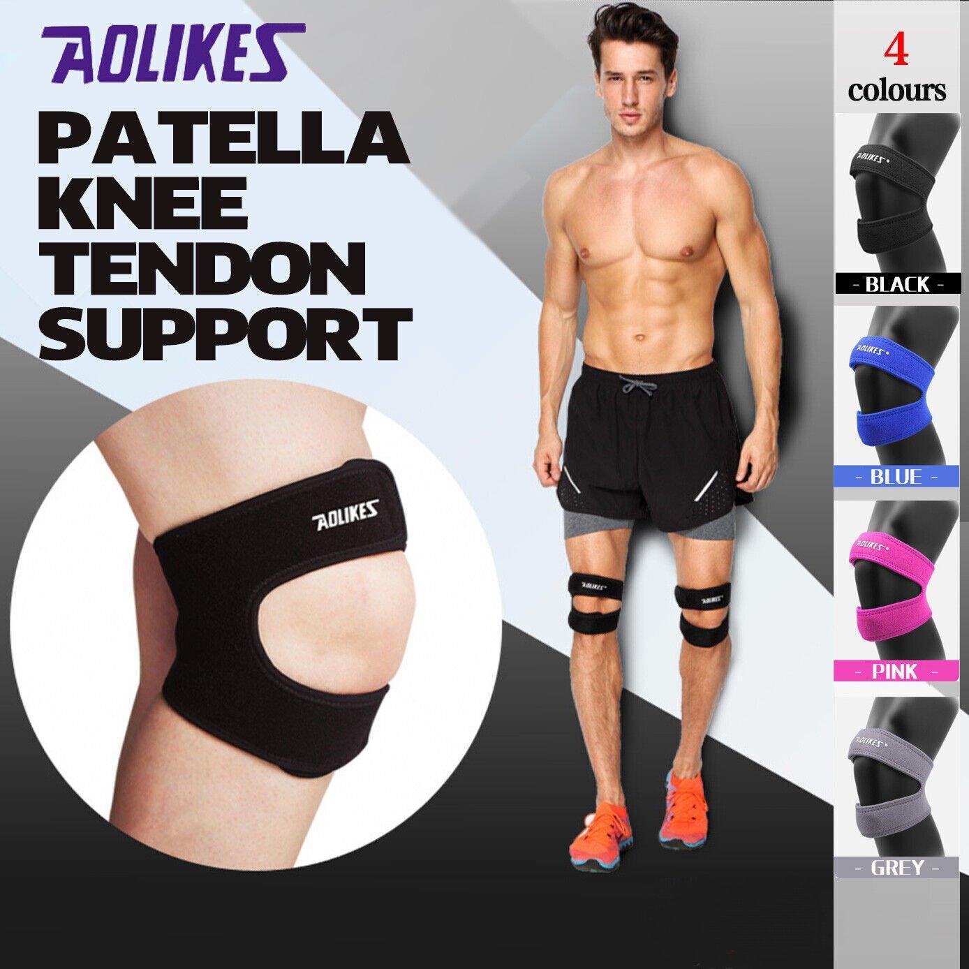 Knee Strap Running Jumper Patella Gel Support Brace Sport Protector Wrap Men - Pink *1 Unit