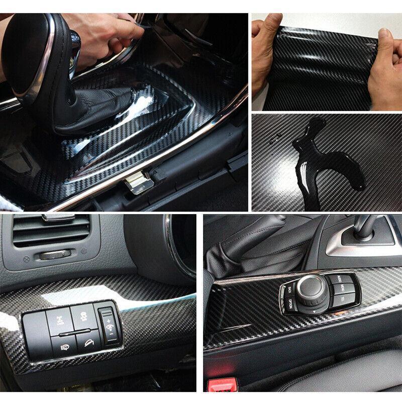 152x 30CM Car Vinyl Wrap Carbon Fiber Matt Satin Glossy Multi Color Car Tint Car Sticker - Red Carbon Fiber