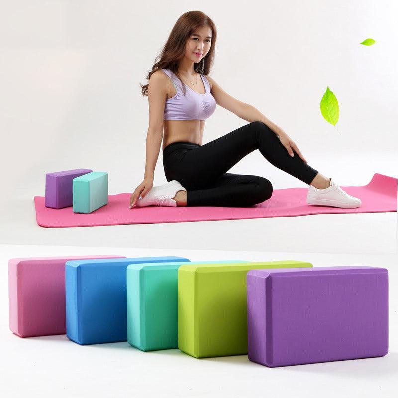 2PCS Yoga Blocks Foam Brick Fitness Exercise Stretch Gym Pilates Tool - Pink