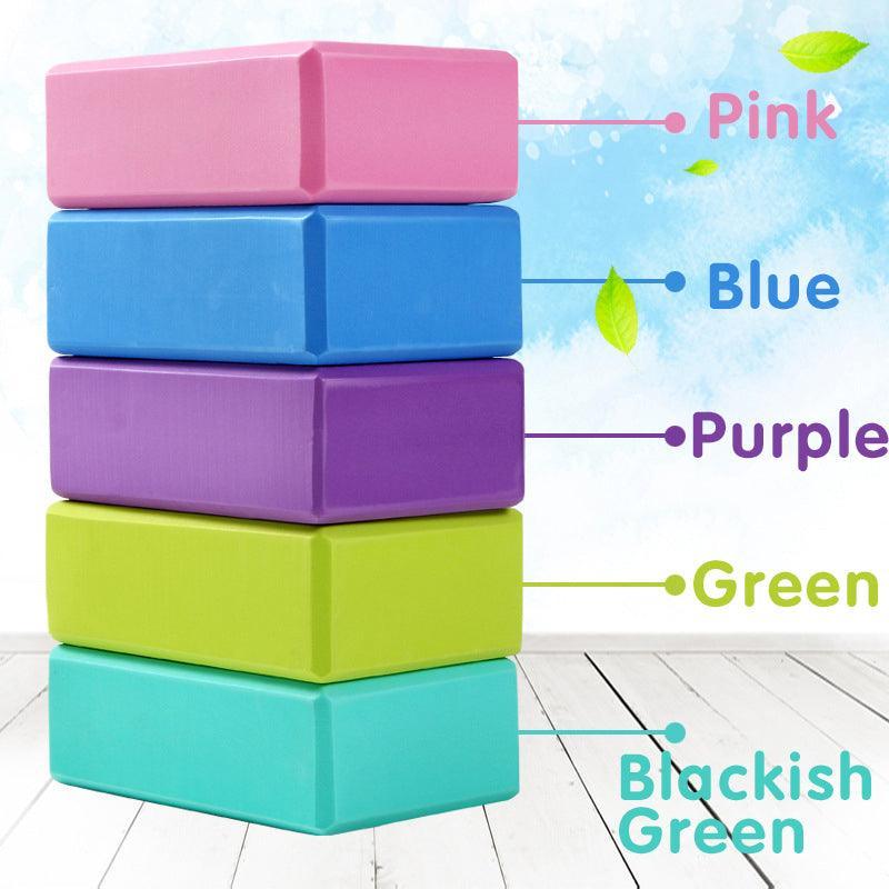 2PCS Yoga Blocks Foam Brick Fitness Exercise Stretch Gym Pilates Tool - Pink