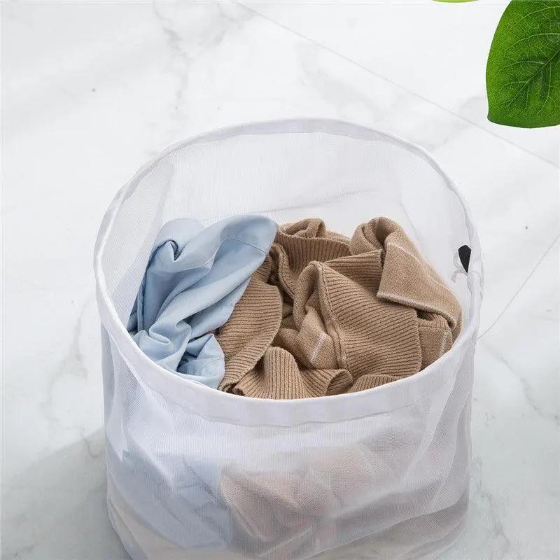 Drawstring Laundry Wash Bag Fine or Coarse Mesh Lingerie Delicate Clothes L - Coarse Mesh L