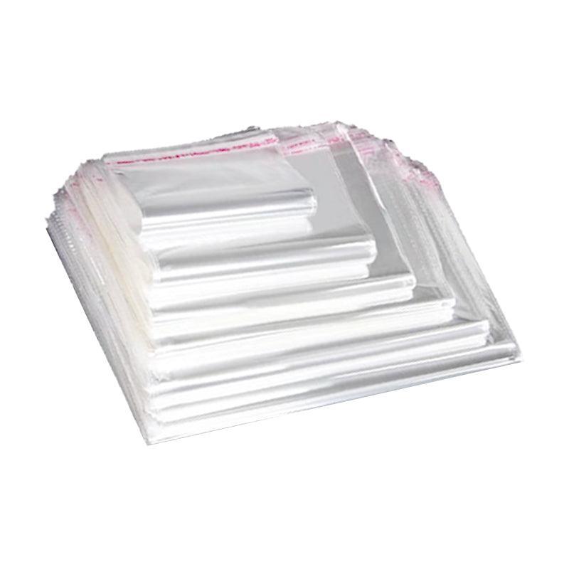Multi-size Clear Self-Seal Cellophane Bags - Bulk Adhesive Opp - 9*13+3