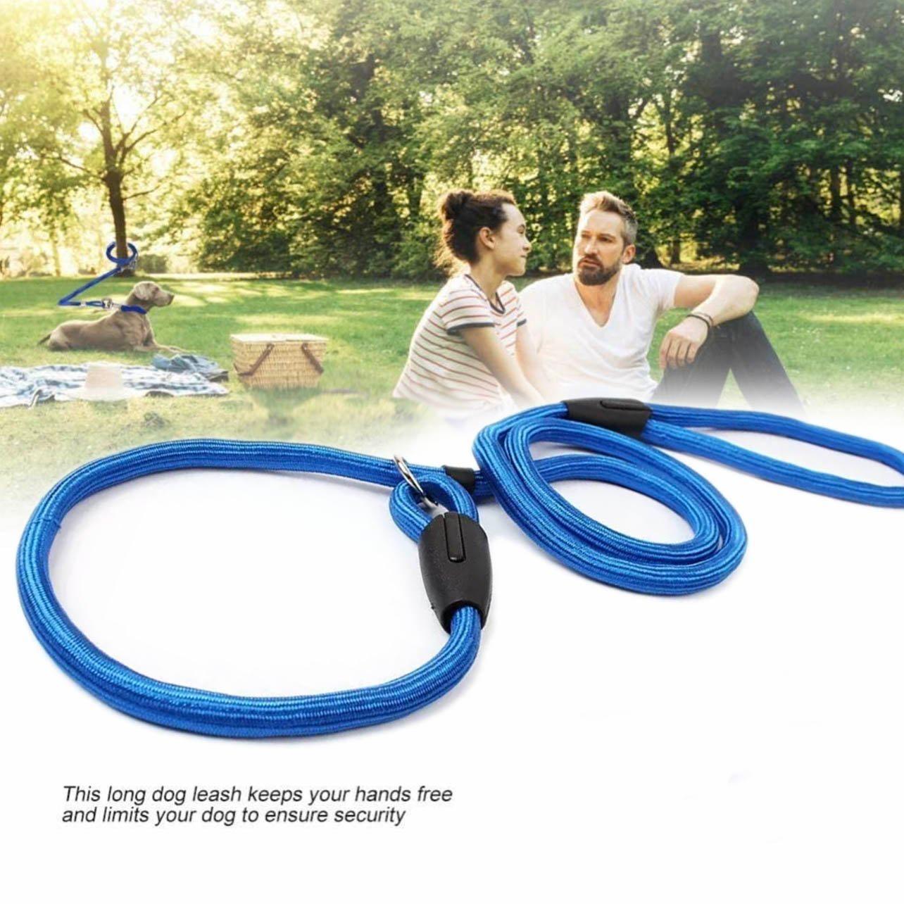 Dog Training Correction Leash Lead Cesar Puppy Pets Millan Slip Nylon Rope 10*140mm - Black