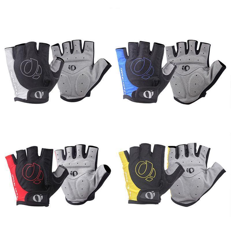 XL Size Cycling Bicycle Half Finger Bike Gloves Unisex Anti Slip Padded - Blue