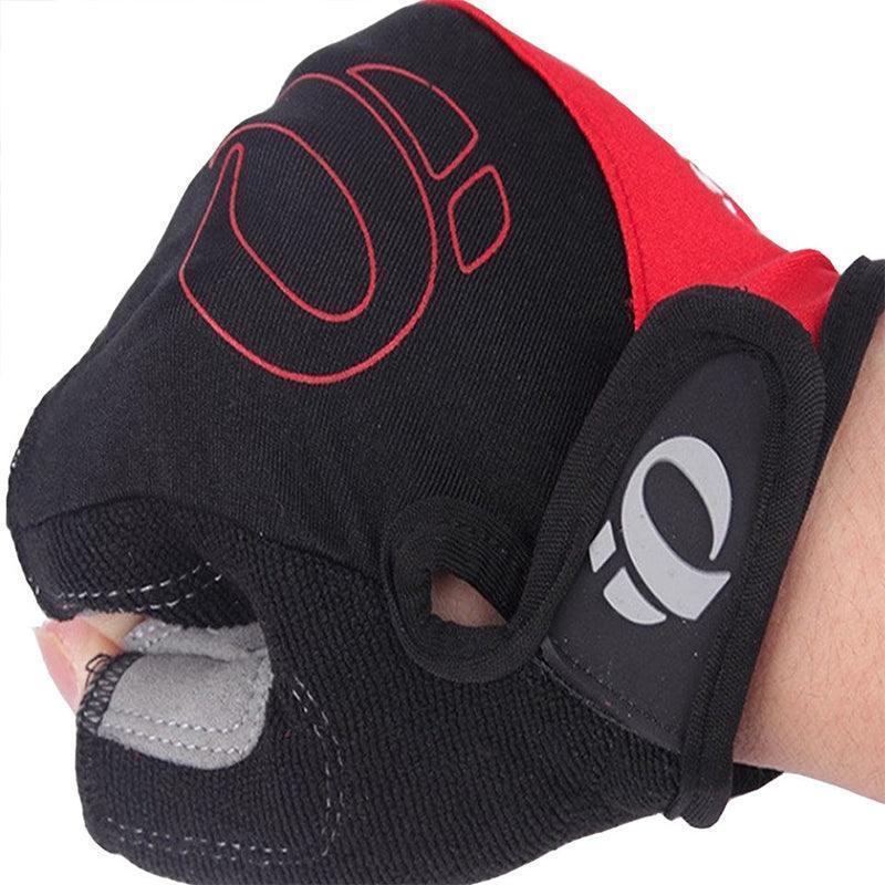 L Size Cycling Bicycle Half Finger Bike Gloves Unisex Anti Slip Padded - Blue