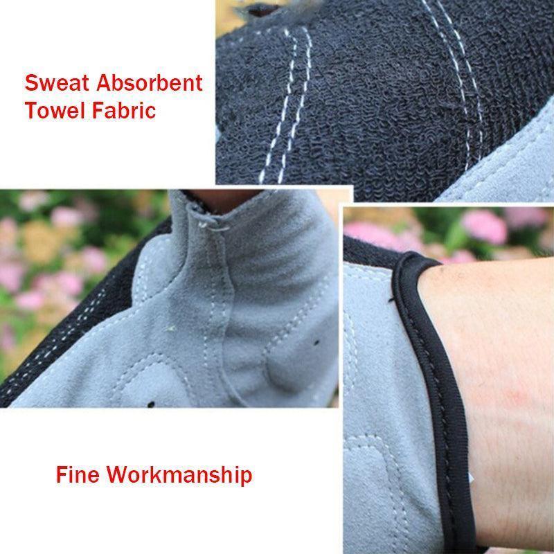 L Size Cycling Bicycle Half Finger Bike Gloves Unisex Anti Slip Padded - Blue