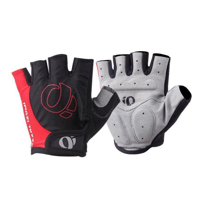 L Size Cycling Bicycle Half Finger Bike Gloves Unisex Anti Slip Padded - Blue