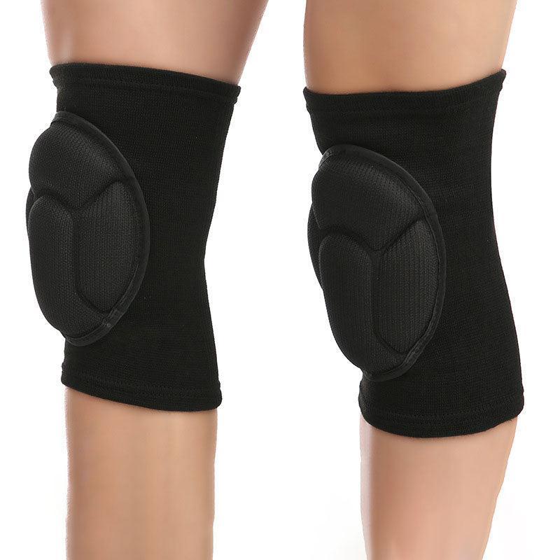 Aolikes Knee Pad Crashproof Antislip Brace Leg Sleeve Guard Protector Support - Black*1 Pair