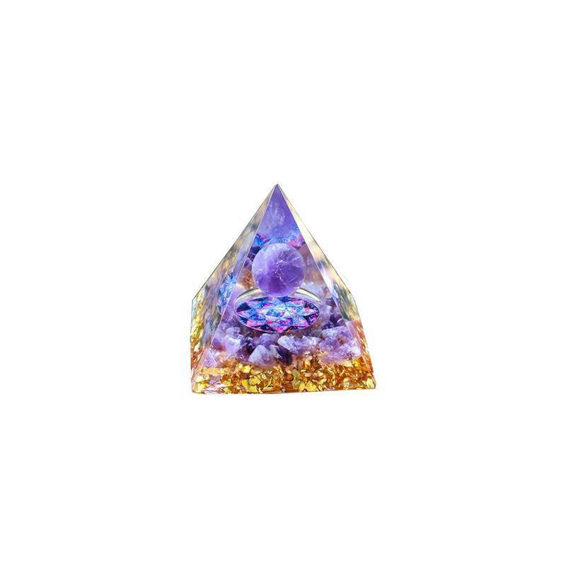 Amethyst Crystal Sphere Orgonite Pyramidamp Obsidians - Green Tree(50mmx50mm)