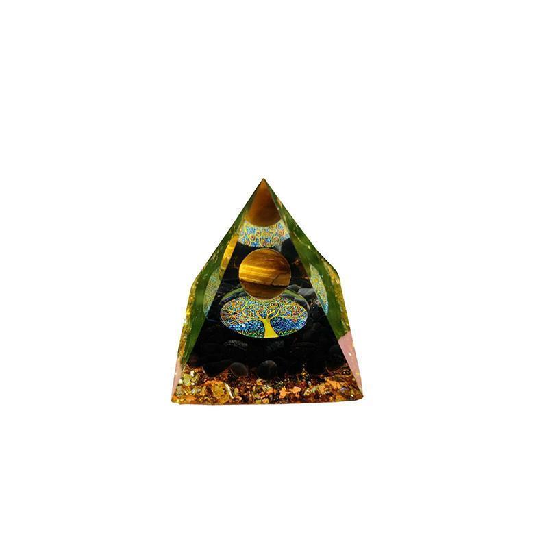 Amethyst Crystal Sphere Orgonite Pyramidamp Obsidians - Purple Blue(60mmx60mm)