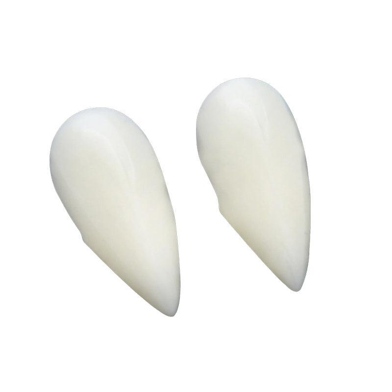 Cosplay Vampire Fangs Fake Teeth for Halloween Costume Party Dress Up 2PCS Prop Set - 15mm-1Piar