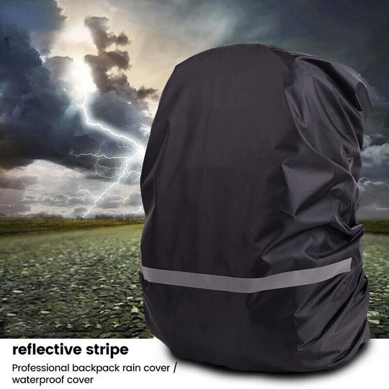 XS Outdoor Foldable Backpack WaterProof Rain Cover Rucksack Camping Travel Bag - Black