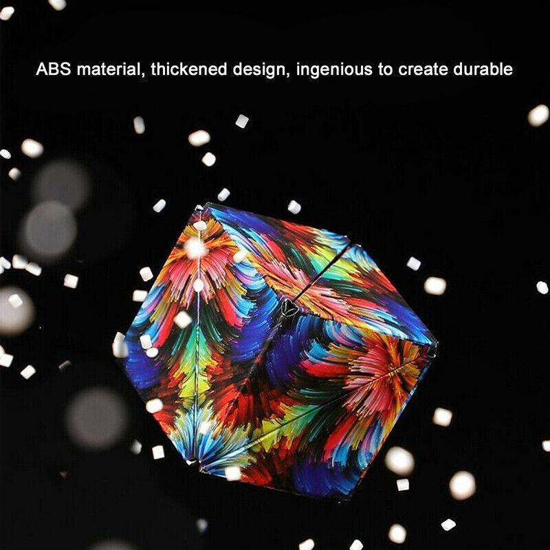 Variety Changeable Magnetic Magic Cube 3D Hand Flip Puzzle Anti Stress Toys Gift - Flame Pattern