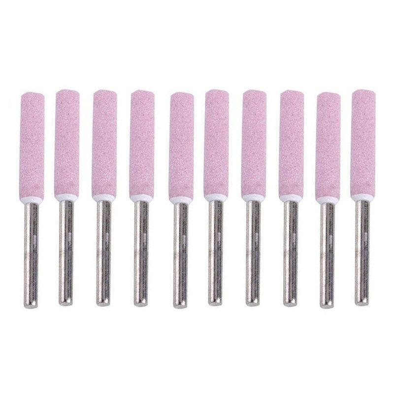 10 Pack Chain Tool Sharpener Grinding Stones for Rotary Bit Kits 4/4.8/5.5mm - 3MM X 4MM
