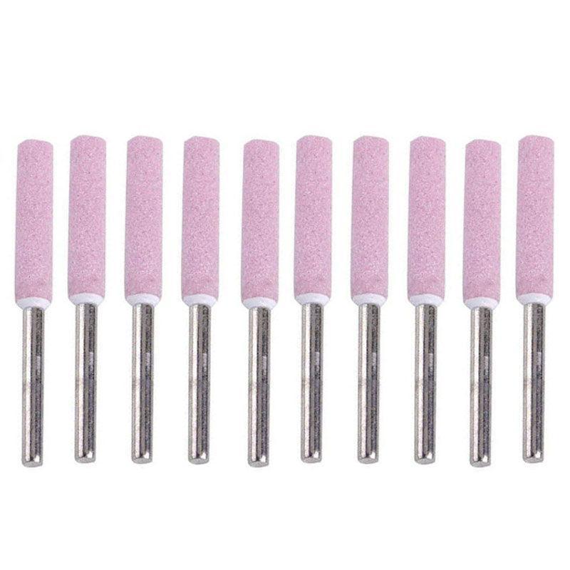 10 Pack Chain Tool Sharpener Grinding Stones for Rotary Bit Kits 4/4.8/5.5mm - 3MM X 5.5MM